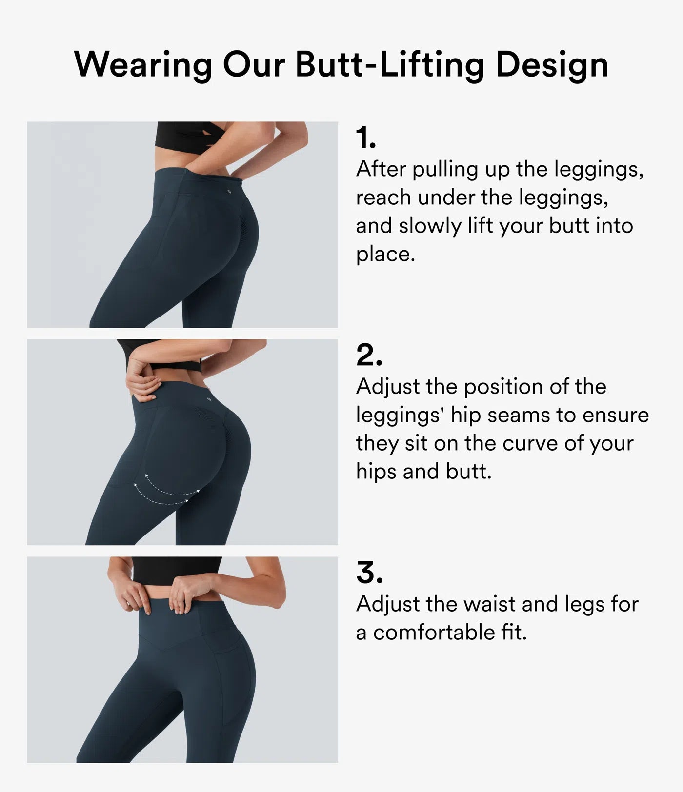 UltraSculpt™ High Waisted Scrunch Butt Lifting Tummy Control Pocket Shaping Training Leggings
