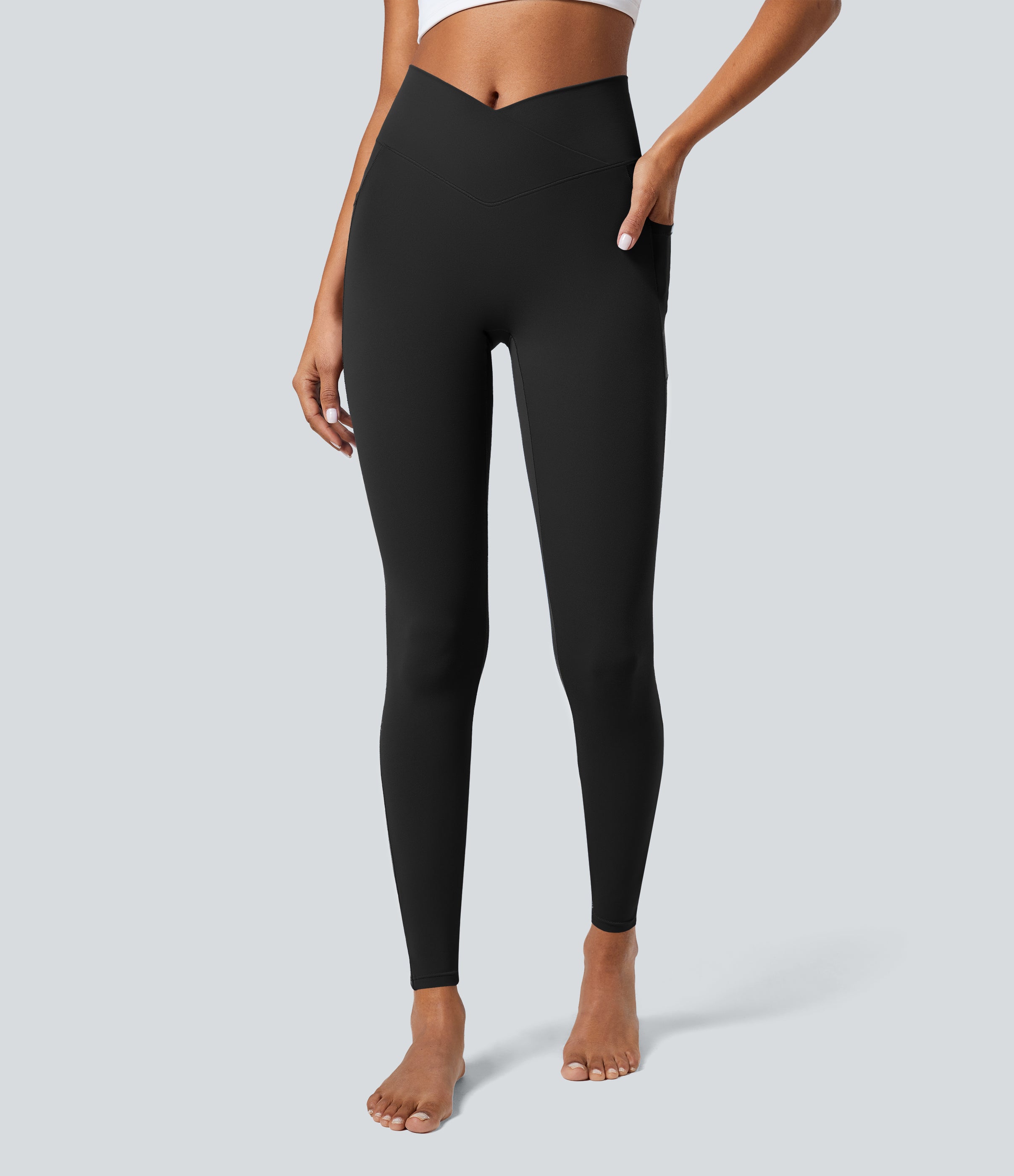 Crossover Waistband Everyday Leggings