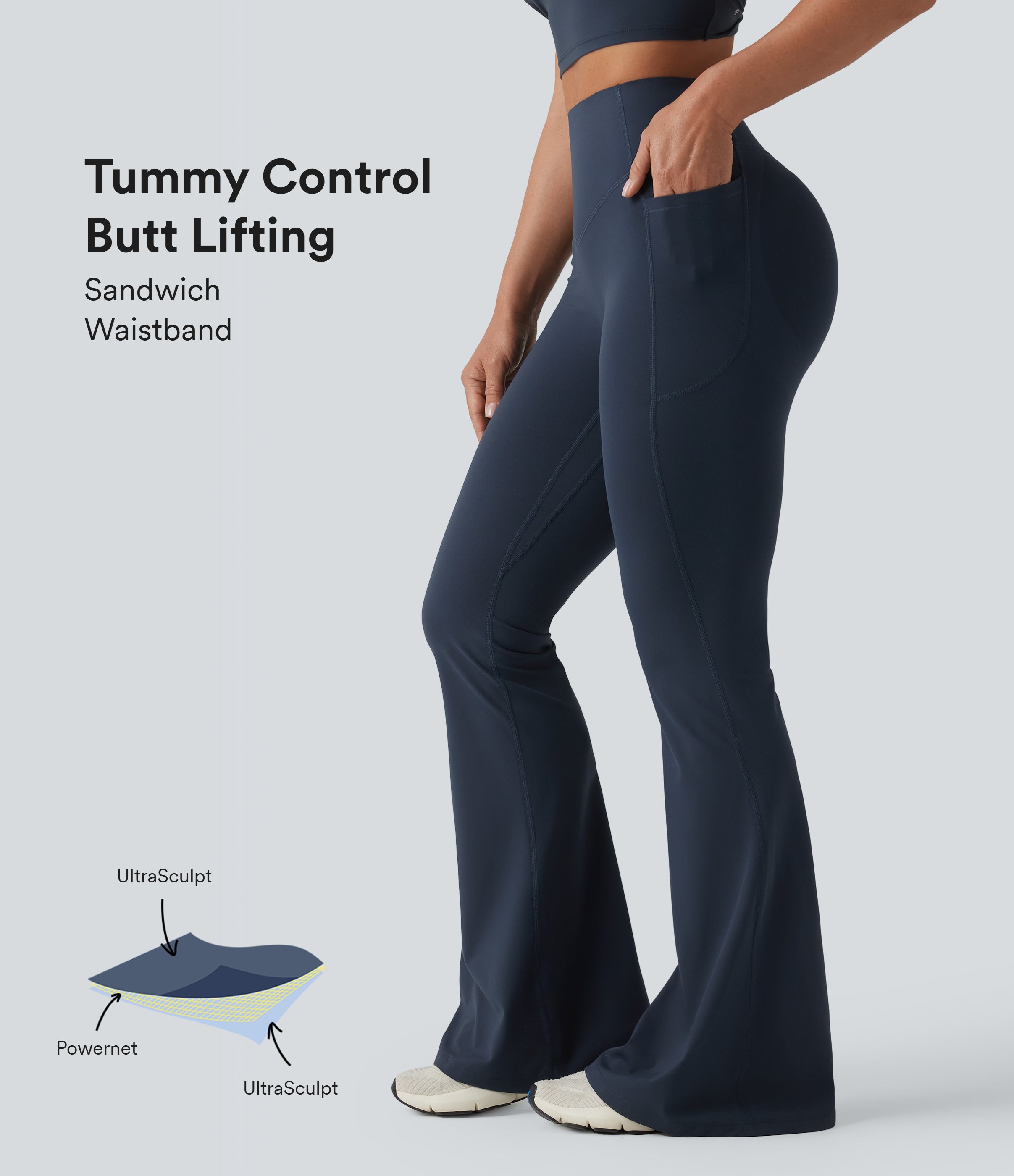 Plus Size High-Waist Denim-Look Casual Leggings
