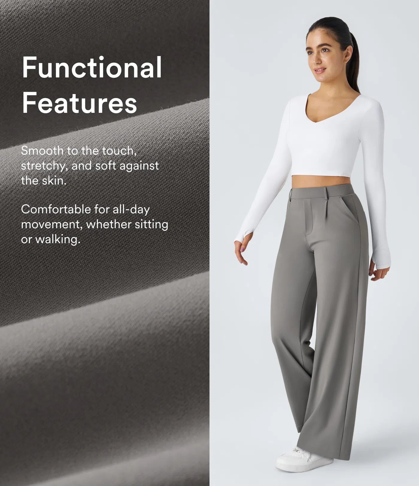 Flex™ DayStretch High Waisted Pocket Straight Leg Work Pants