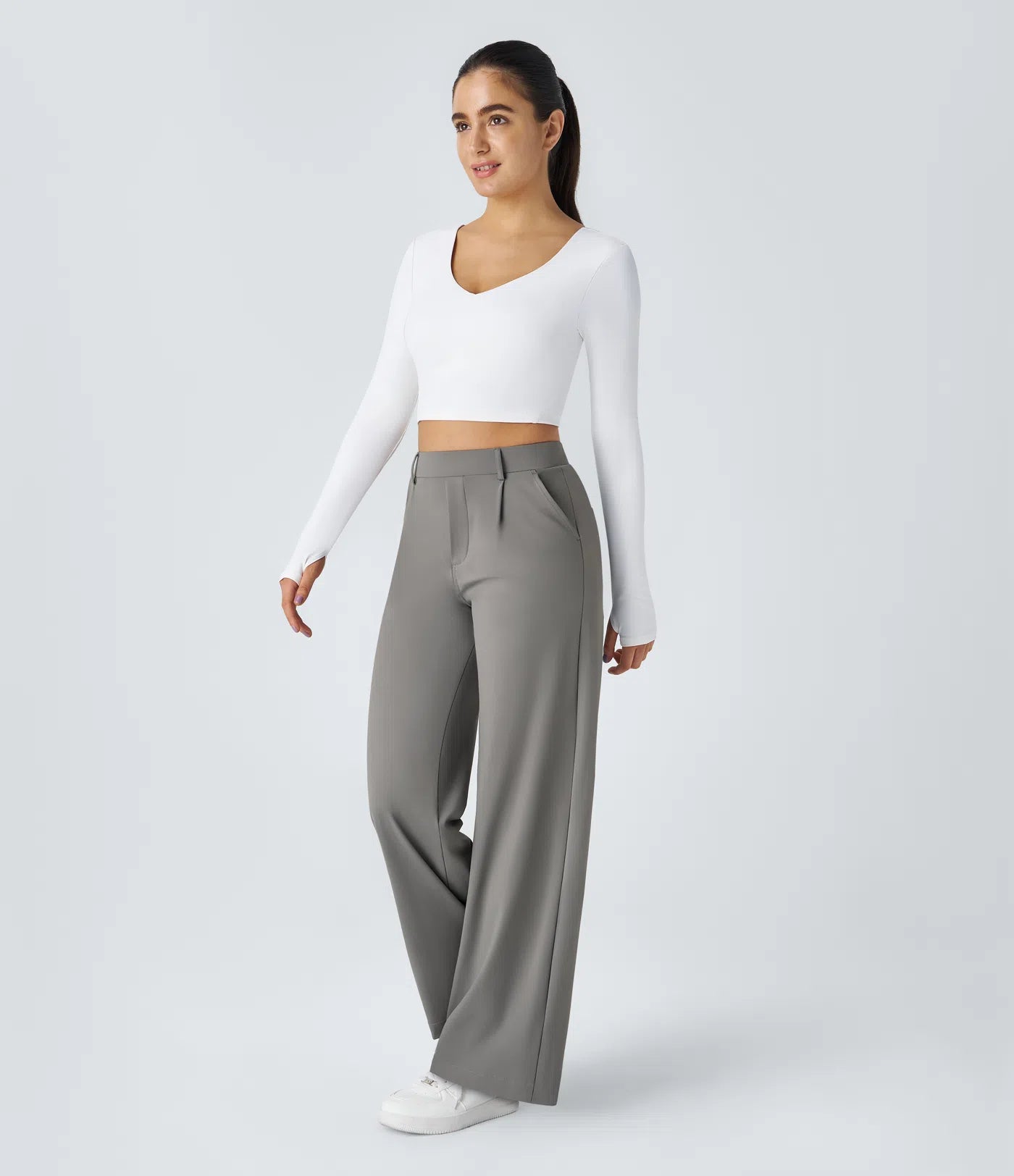 Flex™ DayStretch High Waisted Pocket Straight Leg Work Pants