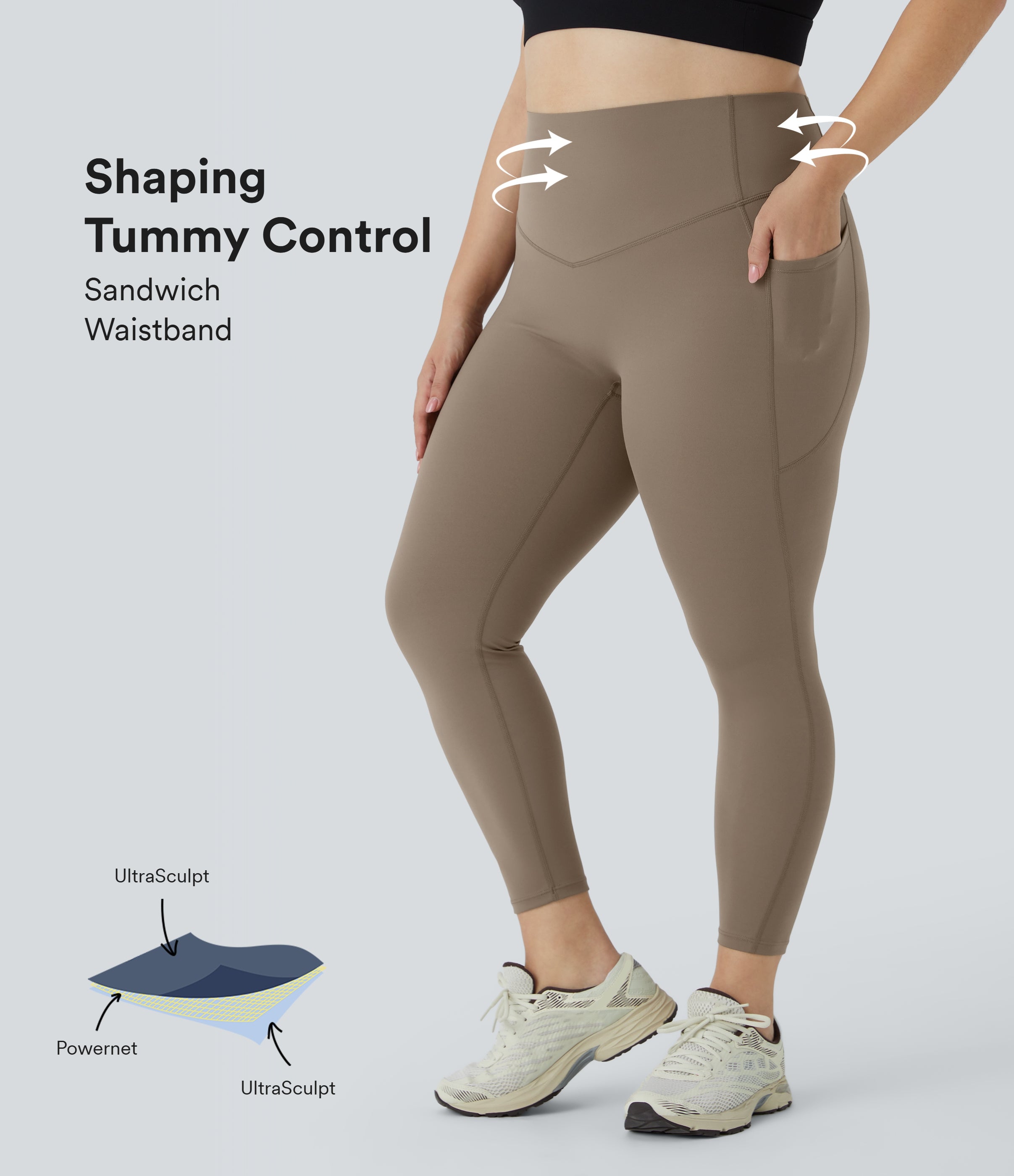 Plus Size High-Waist Tummy Control Training Leggings